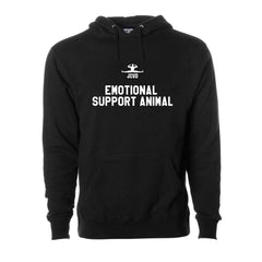 Emotional Support Animal Black Pullover Hoodie